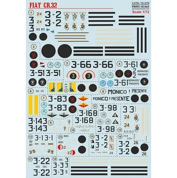 Plastikový model Print Scale 1/72 Fiat CR.32 Spanish Civil War (wet decals)