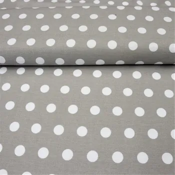 Hladká bavlna - Puntíky - šedé 160