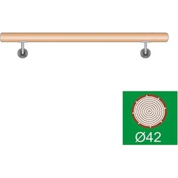 Zábradlí Madlo 42,4 dřevěné BUK komplet V délce: 3000mm