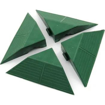 Zelený plastový rohový nájezd pro terasovou dlažbu Linea Combi - 4,8 cm - 4 ks