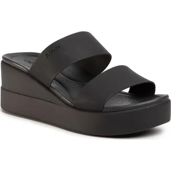 Dámské pantofle Crocs Brooklyn Mid Wedge 206219-060 černé