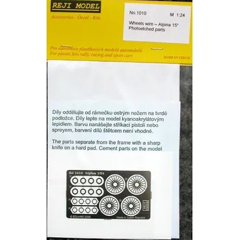 Plastikový model Reji model 1/24 Wheels wire - Alpina 15'' (Photoetched parts)