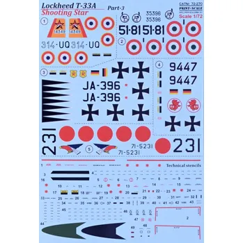Plastikový model Print Scale 1/72 Lockheed T-33A Shooting Star (wet decals)