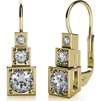 Šperk Couple, Originální náušnice Liam, žluté zlato se zirkony, 585-68-3-0320.0Z00.0.00.001.08