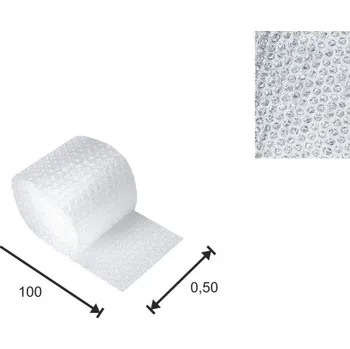 Obalový materiál Bublinková folie, transparentní, š.50cm, návin 100m