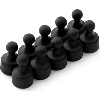 Dekorativní magnet Magnetické figurky M2 černé, 10 ks, 12 × 20 mm