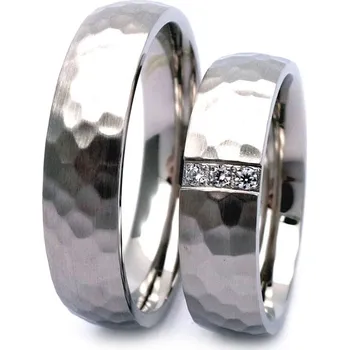 Šperk NUBIS® NSS3016 Tepaný pánský snubní prsten ocel - velikost 58 - NSS3016-58