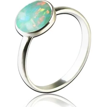 Prsten NUBIS® Stříbrný prsten s opálem - velikost 51 - NBP95-OP03-51
