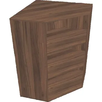 Kancelářský vozík HOBIS skříň vnitřní roh - DRV 3, ořech + doprava zdarma