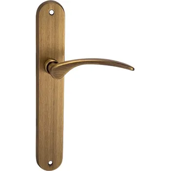 Štítová klika M&P kování LAURA mosaz Provedení: klika/klika bez otvoru, Povrch: OGS - Bronz česaný matný 8584138406511