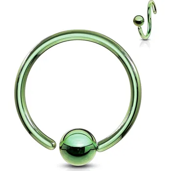 Piercing Šperky4U Piercing - kruh zelený - K1002G-10083