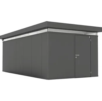 Zahradní domek Plechový zahradní domek Biohort CasaNova 3x6 pravé dveře 304 x 604 cm tmavě šedý metalický