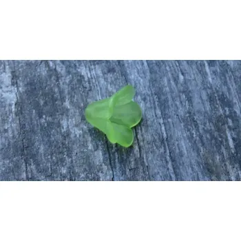 Materiál na výrobu šperku plastový korálek zvonek, 14 x 10 mm, zelený