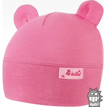 Čepice DRÁČE čepice dětská čepička kojenecká Berry 16 růžová s oušky velikost čepic: 48-50cm (1-2 roky, RDX vel.3)