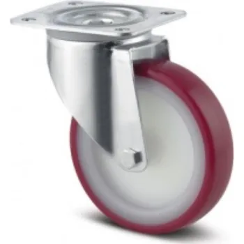 Dvoukolový ruční vozík Polyuretanové kolo UAR 80, otočné, plotna