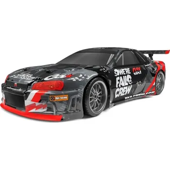RC model auta HPI E10 Drift Fail Crew Nissan Skyline RTR set