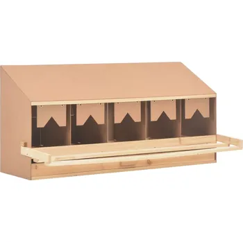 snáškové hnízdo vidaXL Snáškové hnízdo 5 boxů borovice 54 x 117 x 33 cm