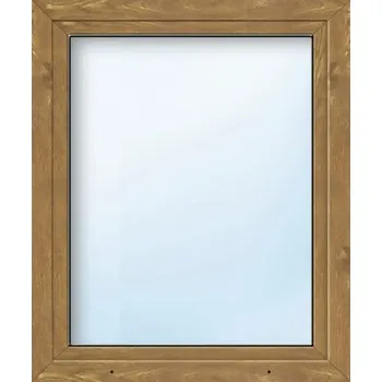 Okno Plastové okno jednokřídlé ARON Basic bílé/zlatý dub 750 x 1000 mm DIN pravé
