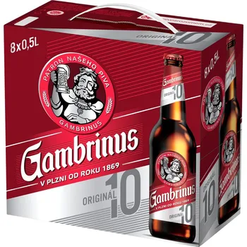 Pivo Gambrinus Originál 10° 8 x 0,5 l sklo