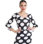 Happy Dance,Květinová halenka na flamenco E4754, černá s bílými puntíky 50