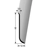 Soklový hliníkový profil 48 mm | Küberit 911 U Provedení: stříbro F4 2 20 11 04 4