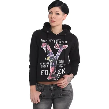 Dámská mikina Yakuza dámská mikina BOTTOM CROPPED GHOB 16101 Black - XL