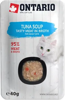 Krmivo pro kočku Ontario Cat Soup tuňák se zeleninou 40 g