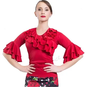 Happy Dance,Dámská halenka s kanýry E4738, červená 42