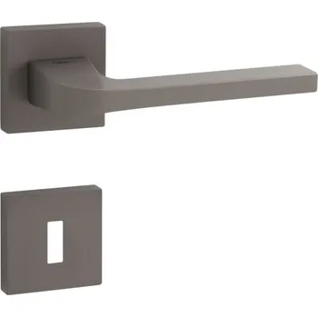 Dveřní kování klika TI - SUPRA - HR 3097Q Provedení: kl./kl. + BBQ rozety (hranatý otvor pro klíč), Povrch: T - Titan (141) 8584138255607