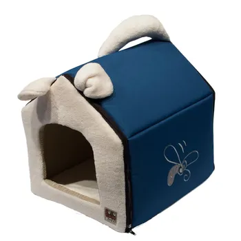 Pelíšek pro psa Huhubamboo Bouda 40 x 40 x 35 cm