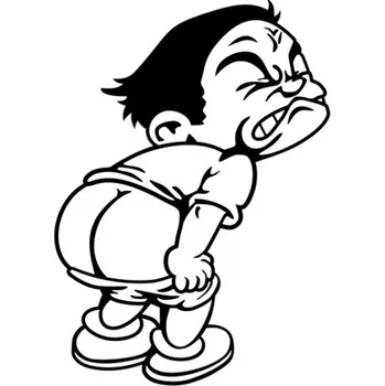 Samolepicí dekorace na vozidlo Samolepka rošťáček na auto a motorku, tuning nálepka (5111)