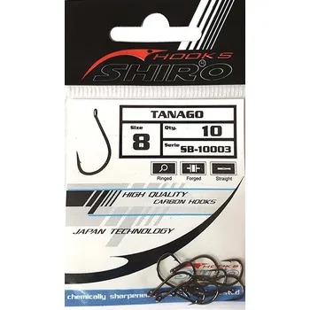 Rybářský háček SHIRO - Háčky Tanago s očkem - 10ks - vel.10