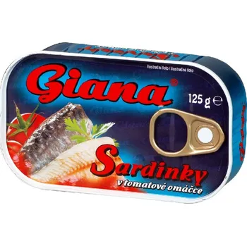 konzervovaná ryba Sardinky v tomatě 125 g Giana