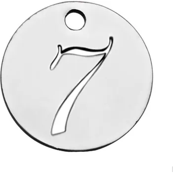 Šperk Šperky4U Drobný kulatý ocelový přívěšek - číslice - OK1172-7