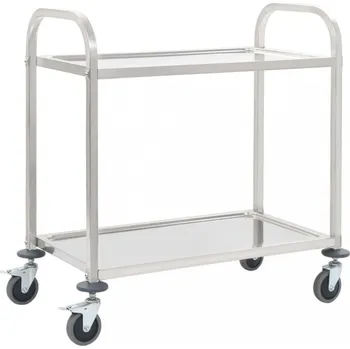 Servírovací stolek Kuchyňský vozík nerezová ocel Dekorhome