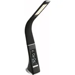 Globo 58334 SOPHIE - LED stolní ohebná lampička, dotykem stmívatelná, změna barvy světla 3000K-4500K-5800K, černá (Moderní stolní černá LED lampička s displejem)