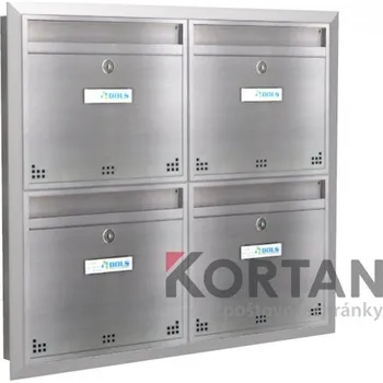 Poštovní schránka Poštovní schránka H-012 - pro zazdění s orámováním - NEREZ