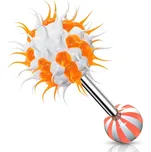 Šperky4U Piercing do jazyka silikonový střapec - PJ01196-OW