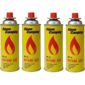 Plynová kartuše Plyn Alpen Gaz 400ml 4ks (Plynová kartuše Alpengaz 400g x 4)