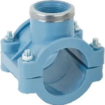 Vodovodní potrubí PE Navrtávací pás 40x1", svěrná spojka na polyetylen