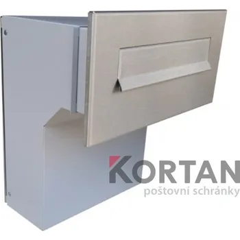Poštovní schránka 1x poštovní schránka F-046 k zazdění do sloupku + čelní deska bez jmenovky ČD-46 - NEREZ / šedá