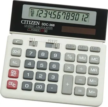 Kalkulačka Citizen SDC368 bílá/černá