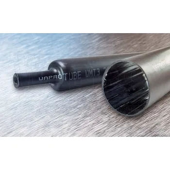 elektrický kabel WAPRO WMT3-280-00 středněsilná teplem smrštitelná trubice s lepidlem, 3:1, UV odolná, 28/6 mm, černá