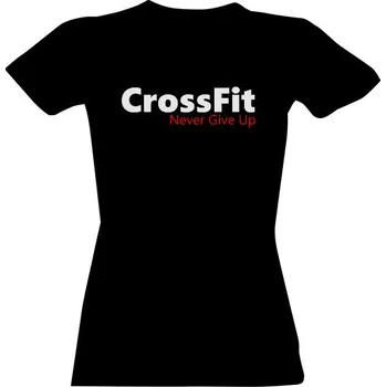 Dámské tričko Tričko s potiskem Crossfit černé tričko dámské dámské