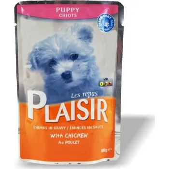 Plaisir Dog Puppy kapsička kuřecí 100 g Krmivo pro psa Plaisir Dog Puppy kapsička kuřecí 100 g