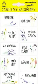 Samolepící etiketa Arch Zlín samolepky na kořenky květinkové 75 ks