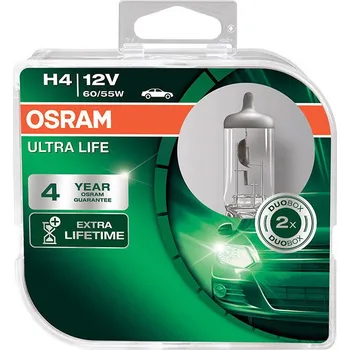Autodoplněk Osram Ultra Life H4, 12V, 60/55W, P43t, 1000 lm, 2ks