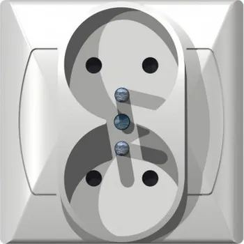 Elektrická zásuvka Dvojitá zásuvka béžová