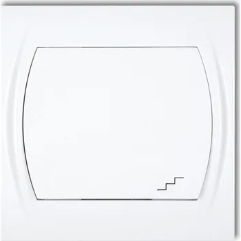 vypínač KARLIK schodištový vypínač metalický hnědý podsvícený