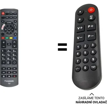Dálkový ovladač Panasonic N2QAYB001248 náhradní dálkový ovladač pro seniory